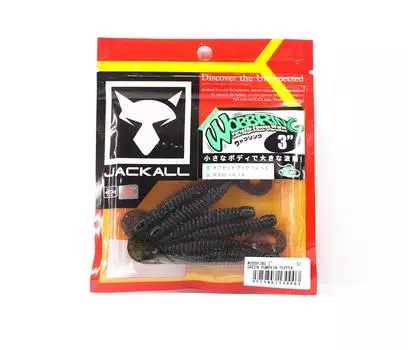 Jackall Мягкая приманка Wobbring Grub Tail 3 дюйма зеленая тыква перец (0003)