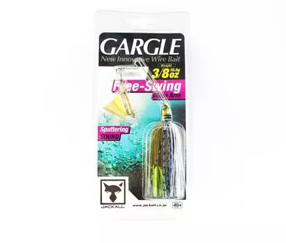 Jackall Полоскание горла Buzzbait 3/8 oz Тонущая приманка Шартрез Хвост Жабра (1697)