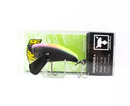 Jackall Pompadour Jr Плавающая поверхностная приманка Luminous Black Bone (8396)