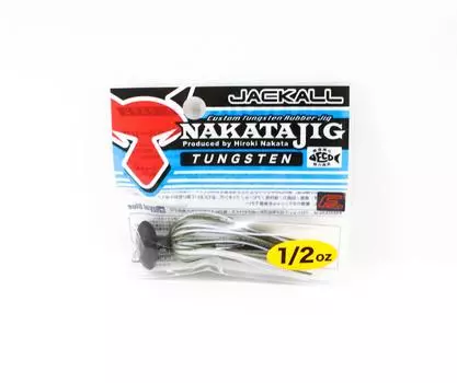 Jackall Rubber Jig Nakata 1/2 унции зеленая тыквенная семечка жемчужно-белая (6460)
