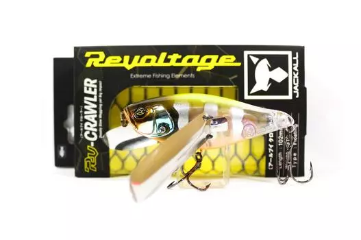 Jackall RV-Crawler Плавающая поверхностная приманка Таблица Назад Прозрачные жабры (7830)