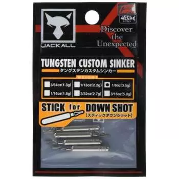 JACKALL Sinker JK Tungsten Custom Sinker Stick Down Shot 3.5g (1/8oz) 4 pieces