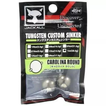 JACKALL Sinker JK Tungsten Sinker Carolina Round 28.0g (1oz) 2 pieces