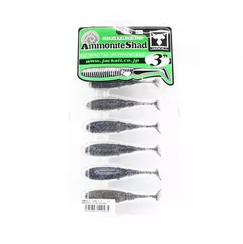 Jackall Мягкая приманка Ammonite Shad 3 дюйма Виброхвост Прозрачный Хасукко (9465)