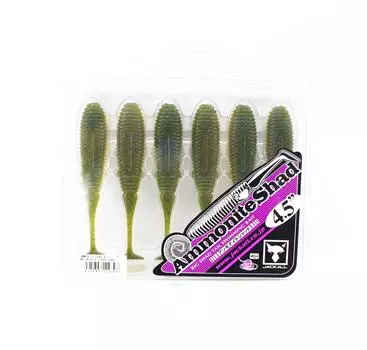 Jackall Мягкая приманка Ammonite Shad 4,5 дюйма Vibe Tail Melon B Clear (9397)