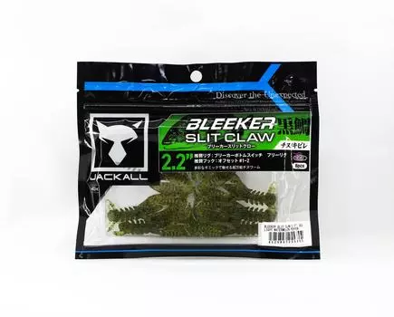 Jackall Soft Lure Bleeker Slit Craw 2,2 дюйма, светлый арбузный перец (5355)