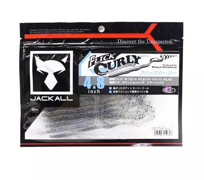 Jackall Soft Lure Flick Curly 4,8 дюйма Bluegill Pearl White (0803)