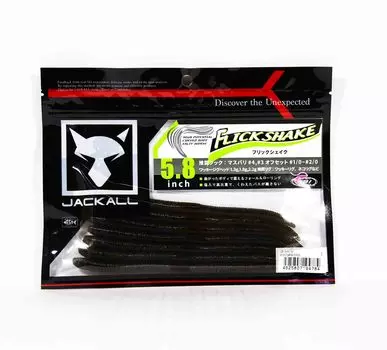 Jackall Soft Lure Flick Shake 5,8 дюйма Зеленый тыквенный перец (4784)