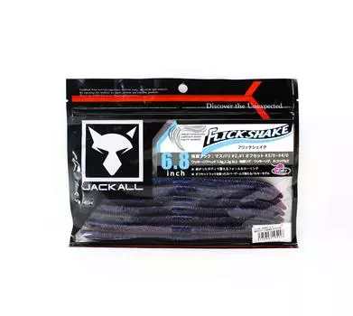 Jackall Soft Lure Flick Shake 6.8 Inches Maruhata Cinnamon Back Plum (5248)