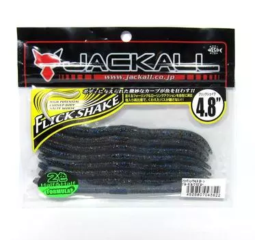 Jackall Soft Lure Flick Shake Worm 4,8 дюйма 2 тона BG Pro Blue (3822)