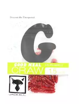 Jackall Soft Lure Good Meal Craw 1,5 дюйма Хлопья из красного золота (0817)