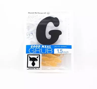 Jackall Soft Lure Good Meal Grub 1,5 дюйма Glow Crash Clear Krill (7543)