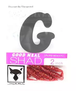 Jackall Soft Lure Good Meal Shad 2 дюйма Хлопья из красного золота (0732)