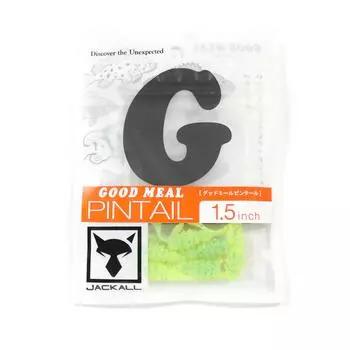 Jackall Soft Lure Good Meal Шилохвость 1,5 дюйма Hot Lime Glow Chart (4853)