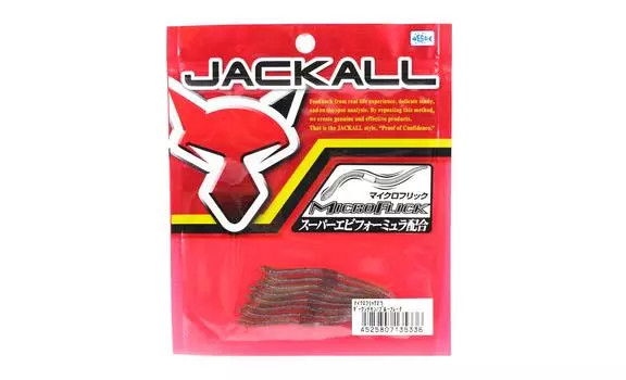 Jackall Soft Lure Micro Flick 2,5 дюйма Темная Корица Голубые Чешуйки (5336)