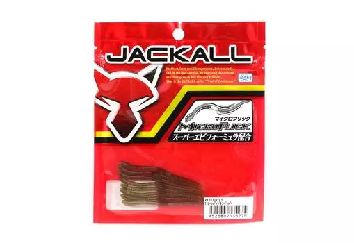 Jackall Soft Lure Micro Flick 2,5-дюймовый зеленый тыквенный перец (5275)