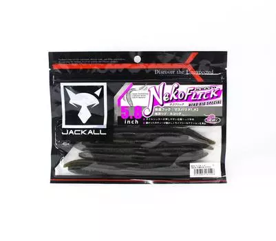 Мягкая приманка Jackall Neko Flick 5,8 дюйма зеленая тыква перец (1526)