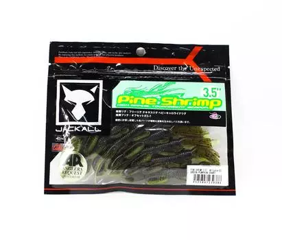 Jackall Soft Lure Pine Shrimp AR Custom 3,5-дюймовая зеленая тыква Таблица (9386)