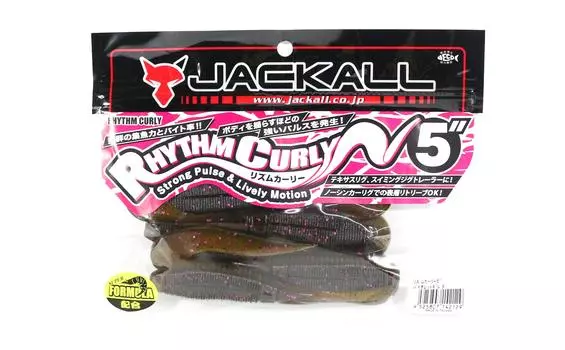 Jackall Soft Lure Rhythm Curly 5 дюймов Violet Gill (2129)