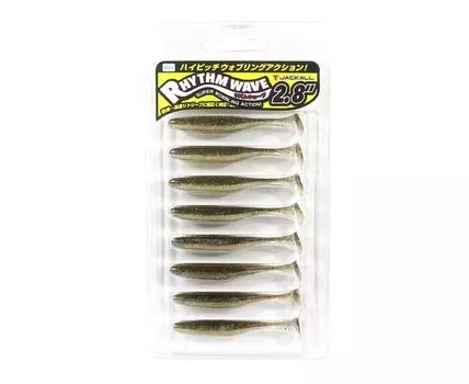 Jackall Soft Lure Rhythm Wave 2,8 дюйма, золотой и черный оттенок (1672 г.)