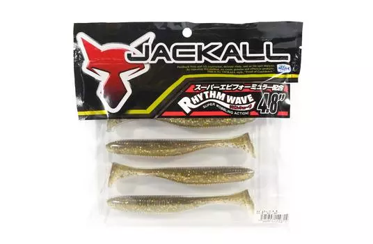 Jackall Soft Lure Rhythm Wave 4,8 дюйма, зеркальный шар, золотой (9814)
