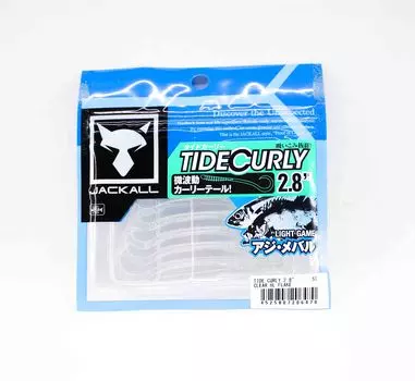 Jackall Soft Lure SW Light Game Tide Curly 2.8 Clear HL Flake (6470)