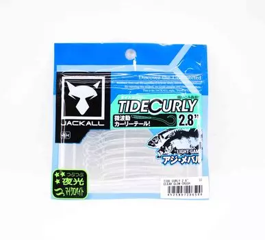Jackall Soft Lure SW Light Game Tide Curly 2.8 Clear Glow Crush (6500)