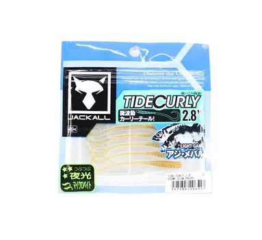 Jackall Soft Lure SW Light Game Tide Curly 2.8 Isome Glow Crush (6517)