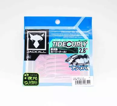 Jackall Soft Lure SW Light Game Tide Curly 2.8 Okiami Glow Crush (6524)