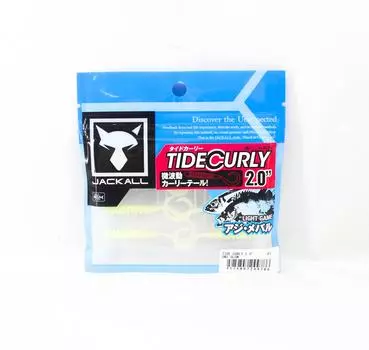 Jackall Soft Lure Tide Curly 2 дюйма Oni Glow (4786)