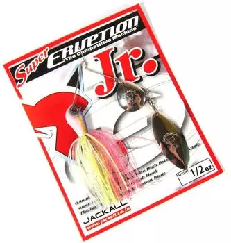 Jackall Spinner Bait Lure Super Eruption JR, 3/8 унции, розовый (6455)