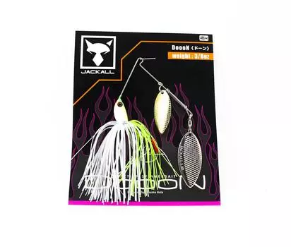 Jackall Спиннер Приманка Приманка Doon 3/8 oz Шартрез Спинка Белая (0999)