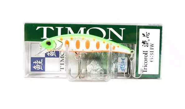 Jackall Timon Tricoroll Ryushin 63 HW Тонущая приманка Lime Yamame (1310)