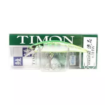 Jackall Timon Tricoroll Ryushin 63 HW Тонущая приманка Flash Green Назад (1334)