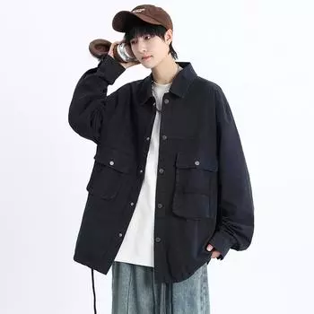 Jacket for Men Spring and Autumn New Style Men s Lapel Trendy Fashion Jacket Casual Versatile Handsome Jacket Internet Celebrity Same Style M