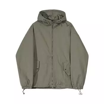 Jacket Hooded Jacket for Men Autumn New Korean Style Loose Work Clothes Jacket M зелёный