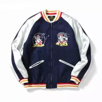 Jacket INDIGO NYLON SOUVENIR JACKET [Houston] Men s синий