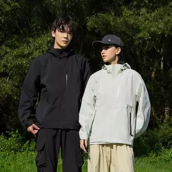 Куртка Куртка мужская весна и осень ветрозащитная водонепроницаемая модная брендовая свободная куртка мужская осенняя одежда M чёрный