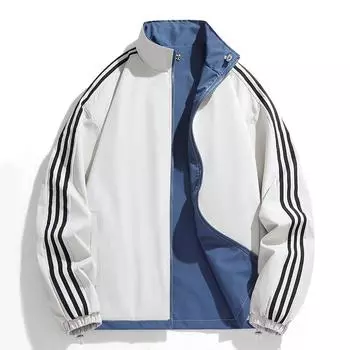 Jacket, Men s Couple Jacket, Double-sided Couple Jacket, Casual Sports Spring and Autumn Jacket XXXL белый