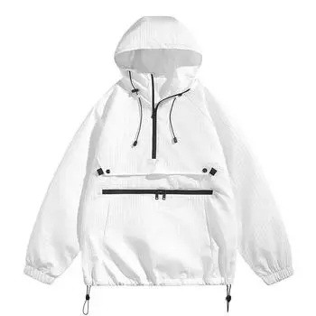 Куртка мужская модная трендовая мужская повседневная куртка бейсбольный воротник куртка с закрытым рукавом деревенская трендовая куртка S белый