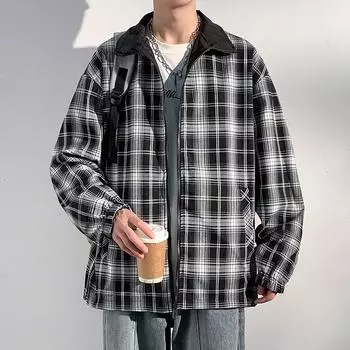 Куртка мужская модная трендовая мужская повседневная куртка бейсбольный воротник куртка закрытые рукава S хаки