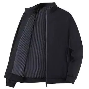 Jacket Men s Feeling Autumn New Casual Men s Solid Color Middle-aged Daddy Top Men s Cover M