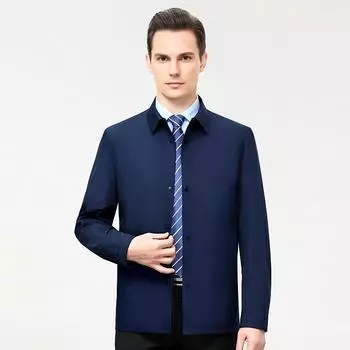 Jacket men s lapel spring and autumn business casual jacket men s middle-aged dad wear civil servant administrative jacket 170