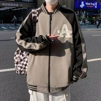 Jacket Men s New Youth New Jacket Junior High School Student Baseball Trend Spring and Autumn Trend Jacket M