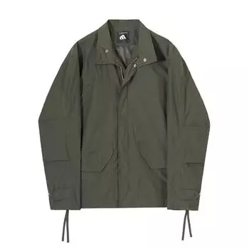 Jacket Men s Spring and Autumn Korean Style Trendy Solid Color Workwear Loose Casual Stand-up Collar Top Jacket M