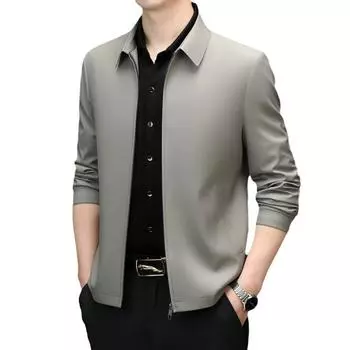 Куртка мужская весна и осень новая тонкая куртка классическая куртка для людей среднего и пожилого возраста мужская куртка для пап M