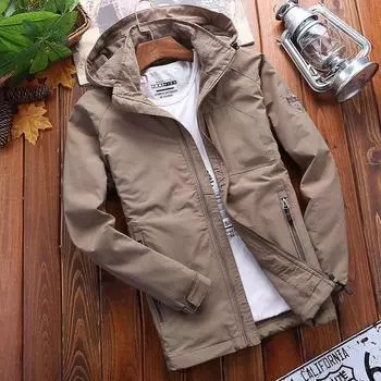 Jacket Men s Spring and Autumn New Style Velvet Thickened Casual Loose Outdoor Jacket Windproof Sports Jacket M