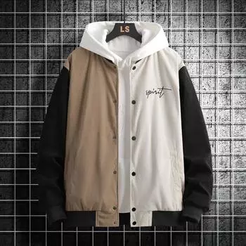 Jacket Men s Thin Baseball Collar In Spring and Autumn Is Slim and Fashionable, and Fat Is Added To Increase Cardigan and Stand Collar. S