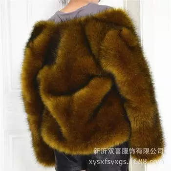Jacket New Fashion Fur Jacket Women s Casual Long Sleeve Faux Fur Slim Fur Coat S