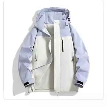Куртки Модные Трендовые Пары Красивые Осенние и Зимние Уличные Повседневные Универсальные С Капюшоном Ветрозащитный S